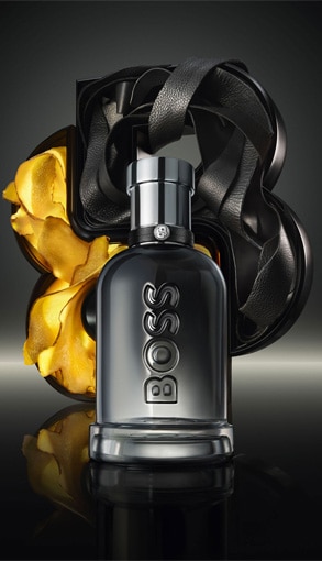 Hugo Boss parfum – elegantná vôňa pre moderného muža v čierno-zlatom flakóne.