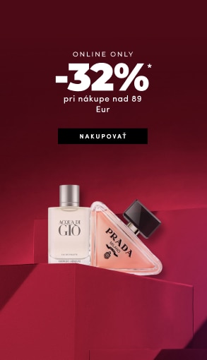 Online zľava -32 % na parfumy Giorgio Armani a Prada pri nákupe nad 89 eur