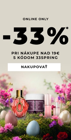 Veľkonočná online akcia Marionnaud so zľavou 33 % na kozmetické produkty pri nákupe nad 19 €