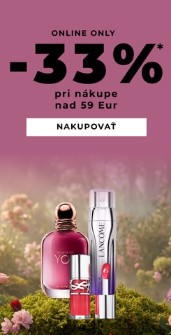 Online akcia s 33 % zľavou pri nákupe nad 59 €, exkluzívne online.