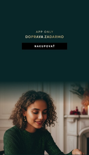 App-only nabídka: doprava zdarma na objednávky přes aplikaci, tlačítko Nakupovat, akce platí od 21.09. do 22.09.2025.