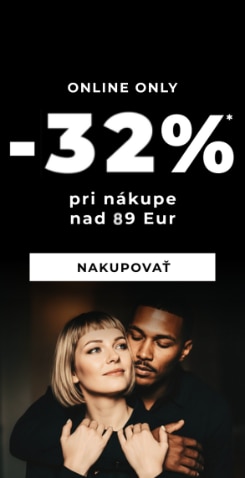 Online only akcia: −32 % zľava pri nákupe nad 89 €, moderná módna kolekcia