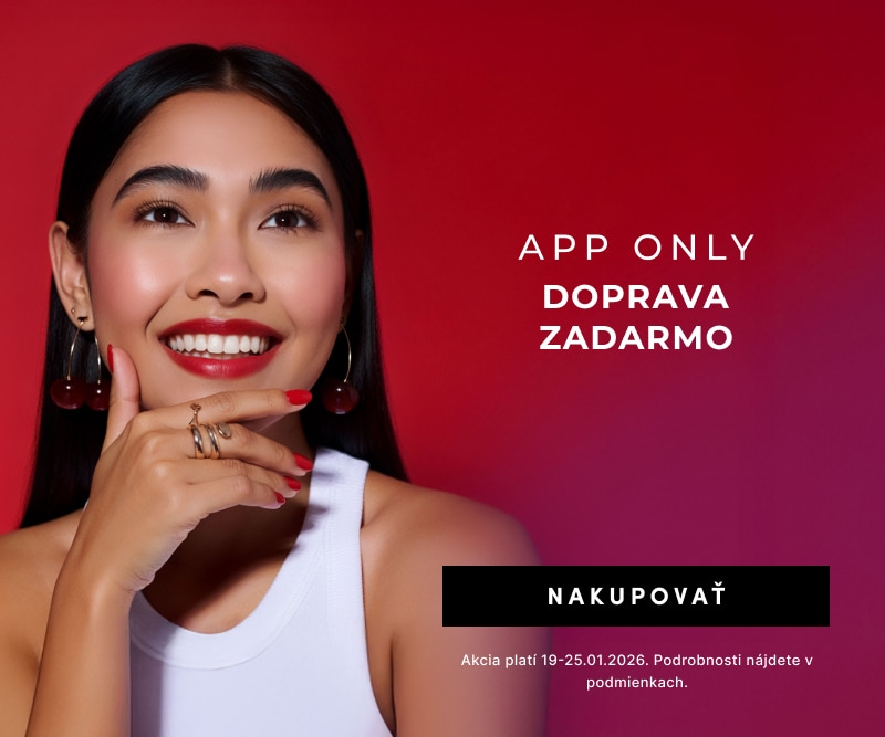 Promo banner s dopravou zadarmo pri objednávkach v aplikácii, dostupné iba v appke.