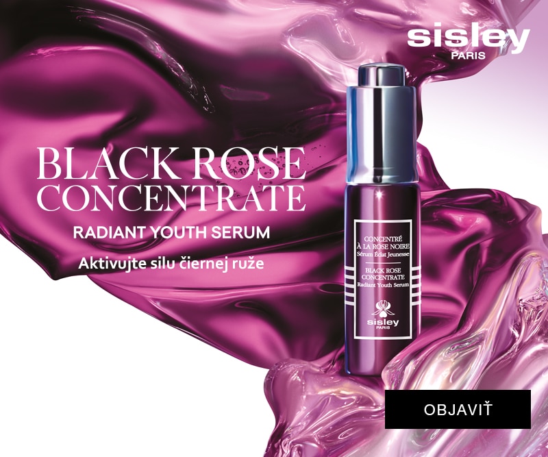 Sisley Paris Black Rose Concentrate – rozjasňujúce sérum pre mladistvý vzhľad pleti s extraktom čiernej ruže.
