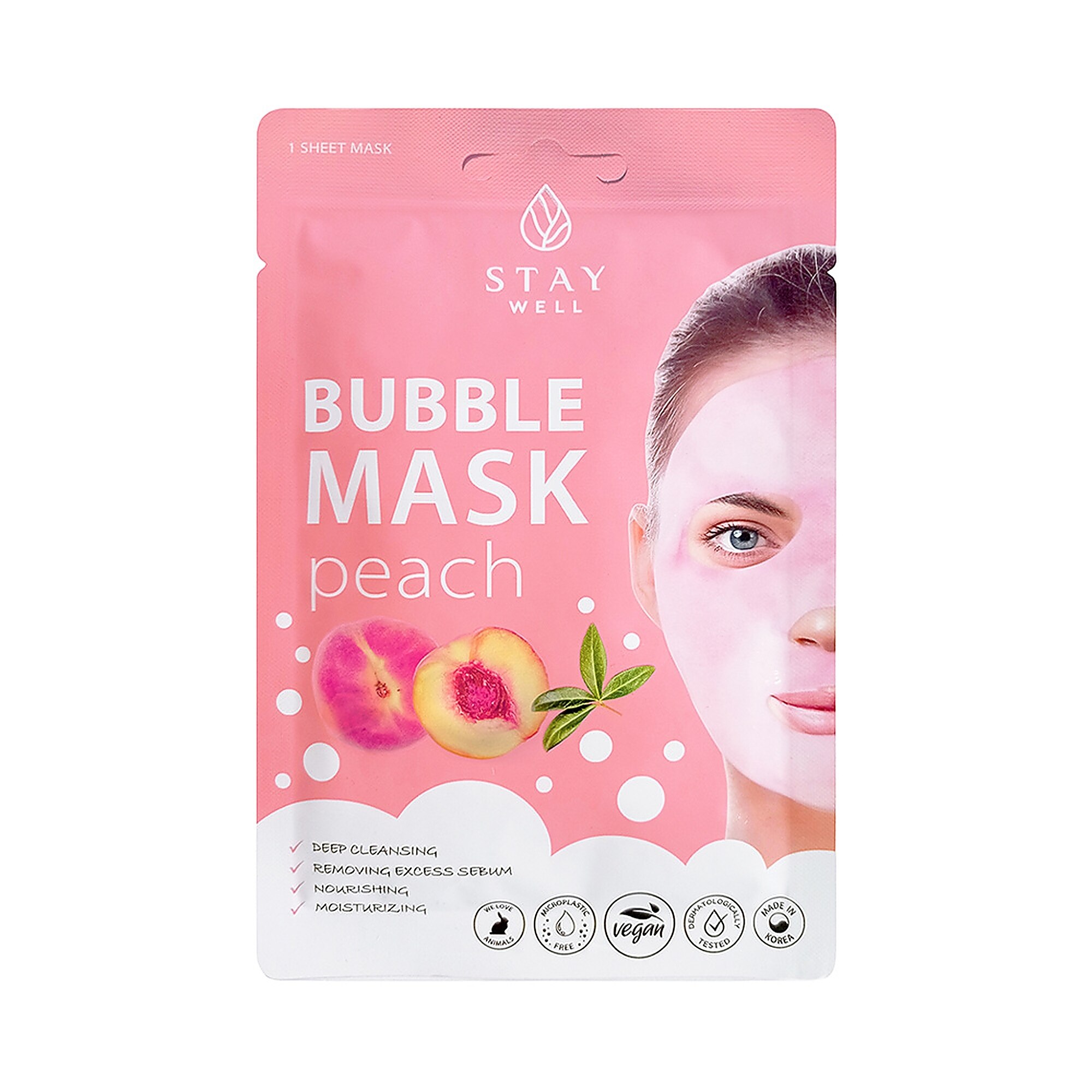 20 G STAY WELL DEEP CLEANSING BUBBLE MASK Hĺbkovo čistiaca penová maska 1 of 2 Hĺbkovo čistiaca penová maska