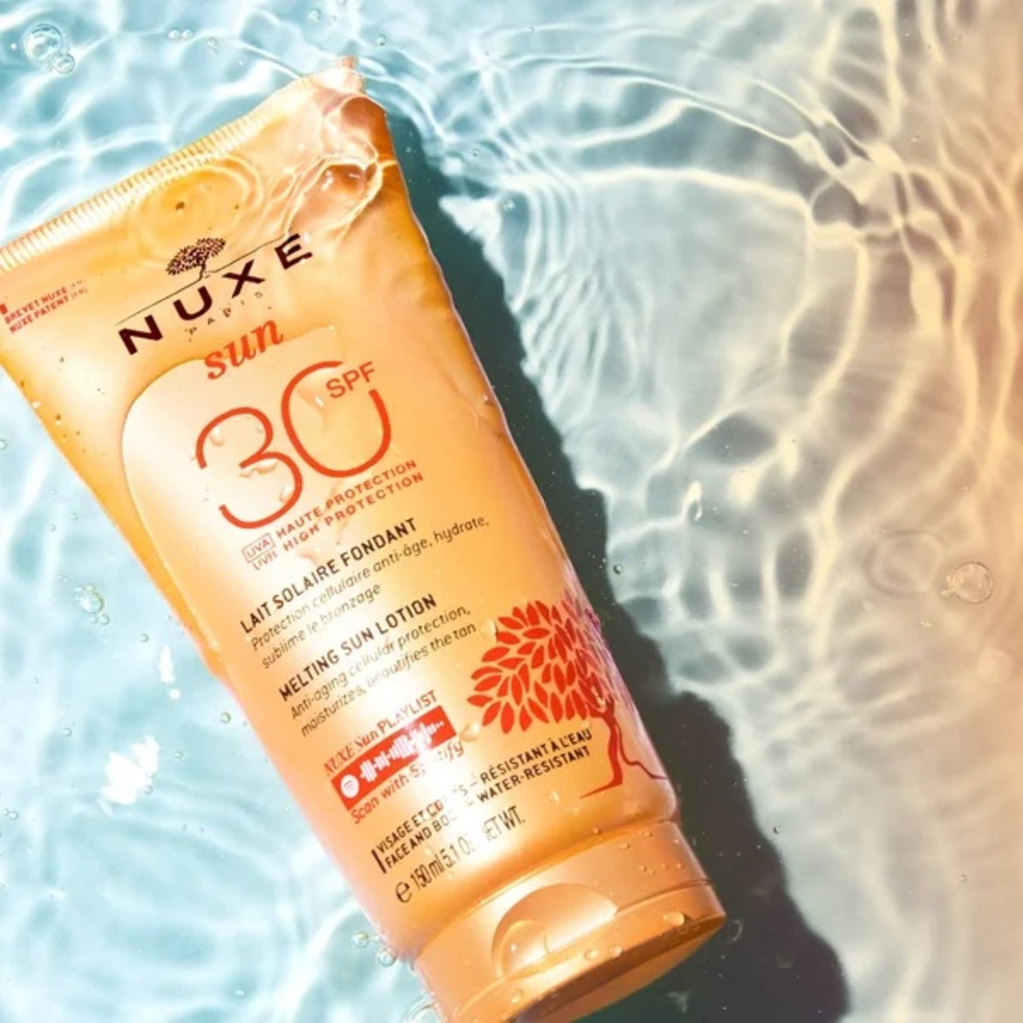 150 ML Nuxe SUN Taviace sa opaľovacie mlieko na telo s vysokou ochranou SPF 30 1 of 3