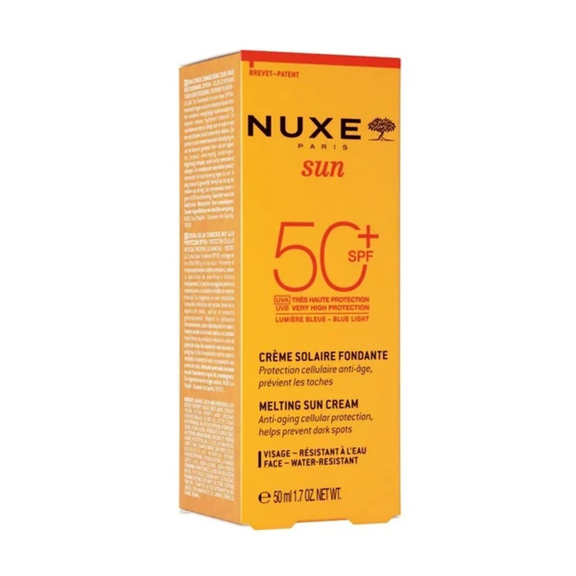 50 ML Nuxe SUN Taviaci sa opaľovací krém na tvár s veľmi vysokou ochranou SPF 50+ 1 of 3