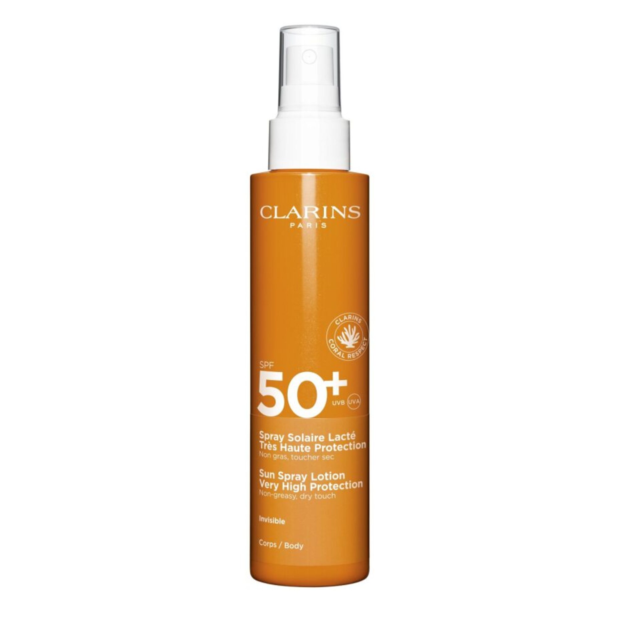  Clarins SUN&nbsp;BODY OIL SPF 50 Sprej na telo a vlasy SPF 50  Sprej na telo a vlasy SPF 50