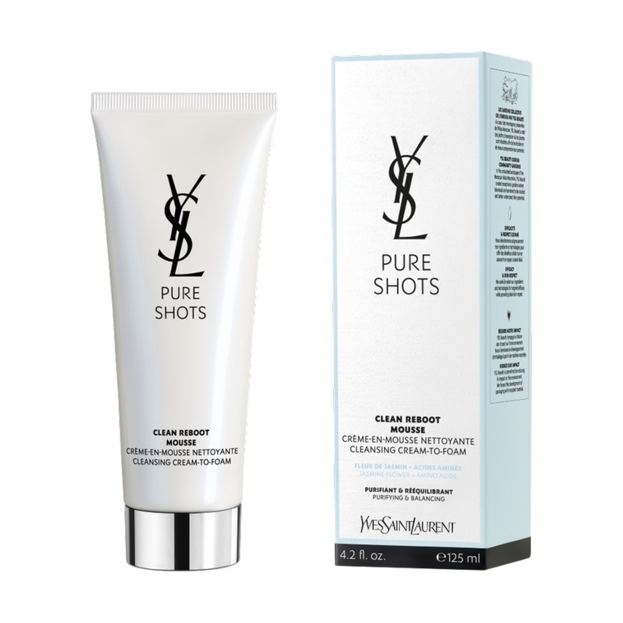 125 ML YVES SAINT LAURENT PURE SHOTS CLEAN REBOOT Krémovo-penová čistiaca starostlivosť 1 of 1