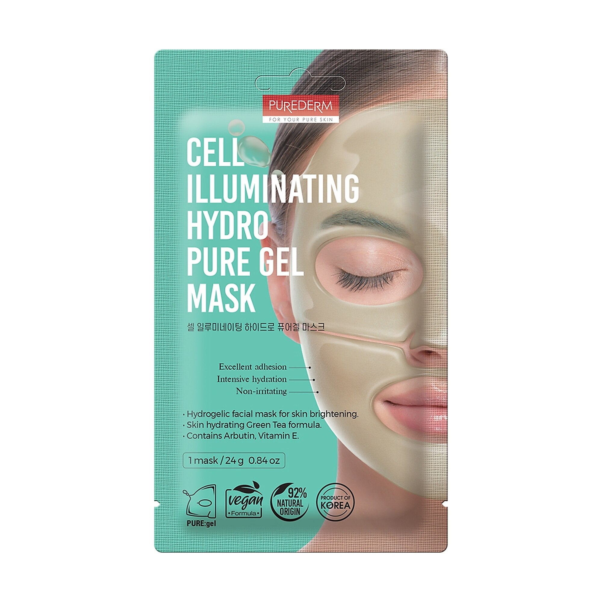 24 G PUREDERM CELL ILLUMINATING HYDRO PURE GEL MASK Hydratačná gélová maska 1 of 1 Hydratačná gélová maska