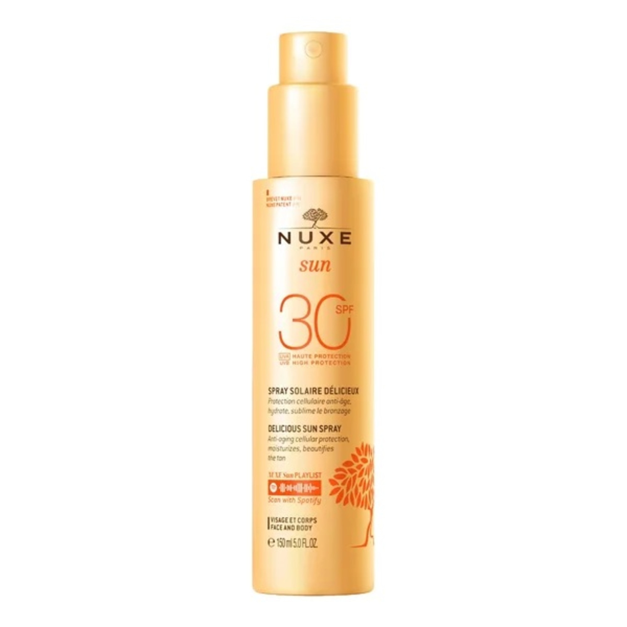 150 ML Nuxe SUN Jemný opaľovací sprej na tvár a telo s vysokou ochranou SPF 30 1 of 3