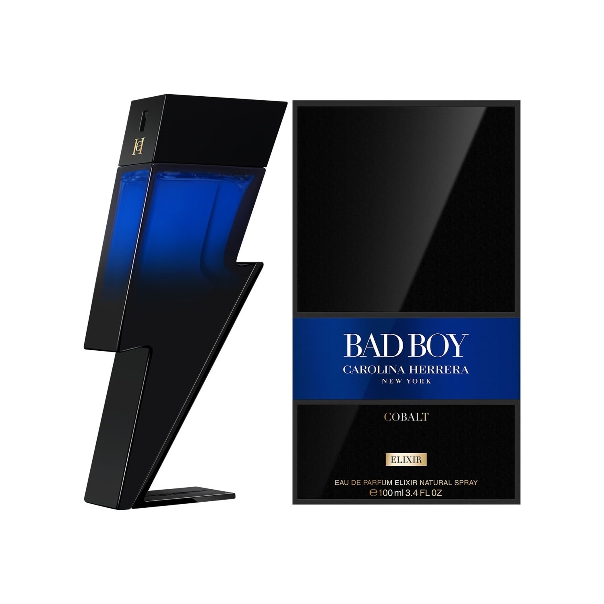 100 ML Carolina Herrera BAD BOY COBALT ELIXIR Parfumovaná voda  1 of 3 