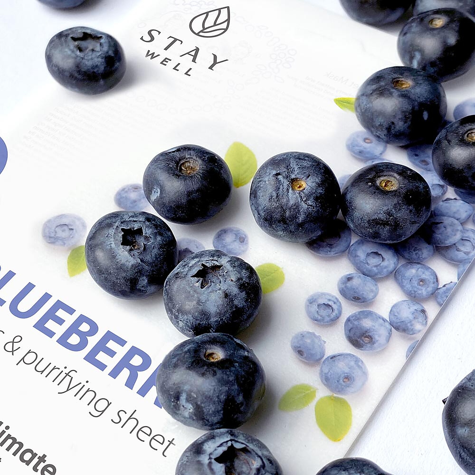 20 G STAY WELL VEGAN SHEET MASK BLUEBERRY Pleťová maska 2 of 2 Pleťová maska