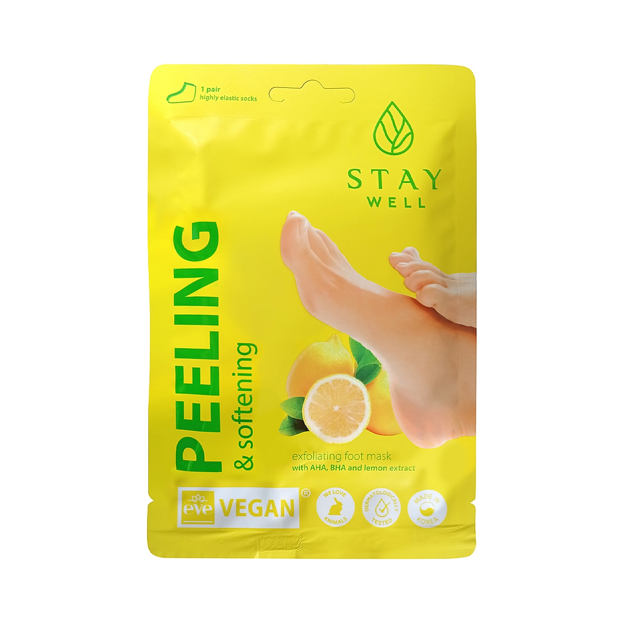 1 KS STAY WELL PEELING SOFTENING FOOT MASK Maska na nohy 1 of 2 Maska na nohy
