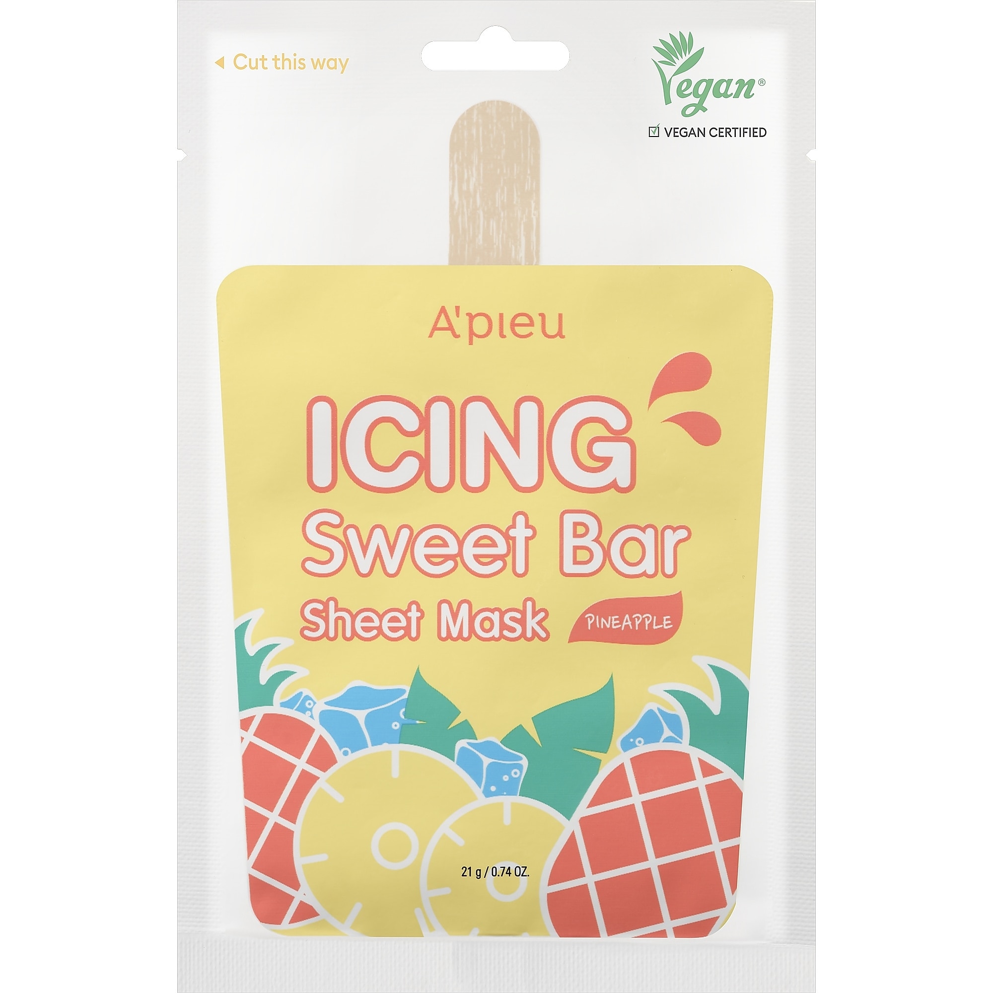21 G undefined ICING SWEET BAR SHEET MASK PINEAPPLE Pleťová maska 1 of 1