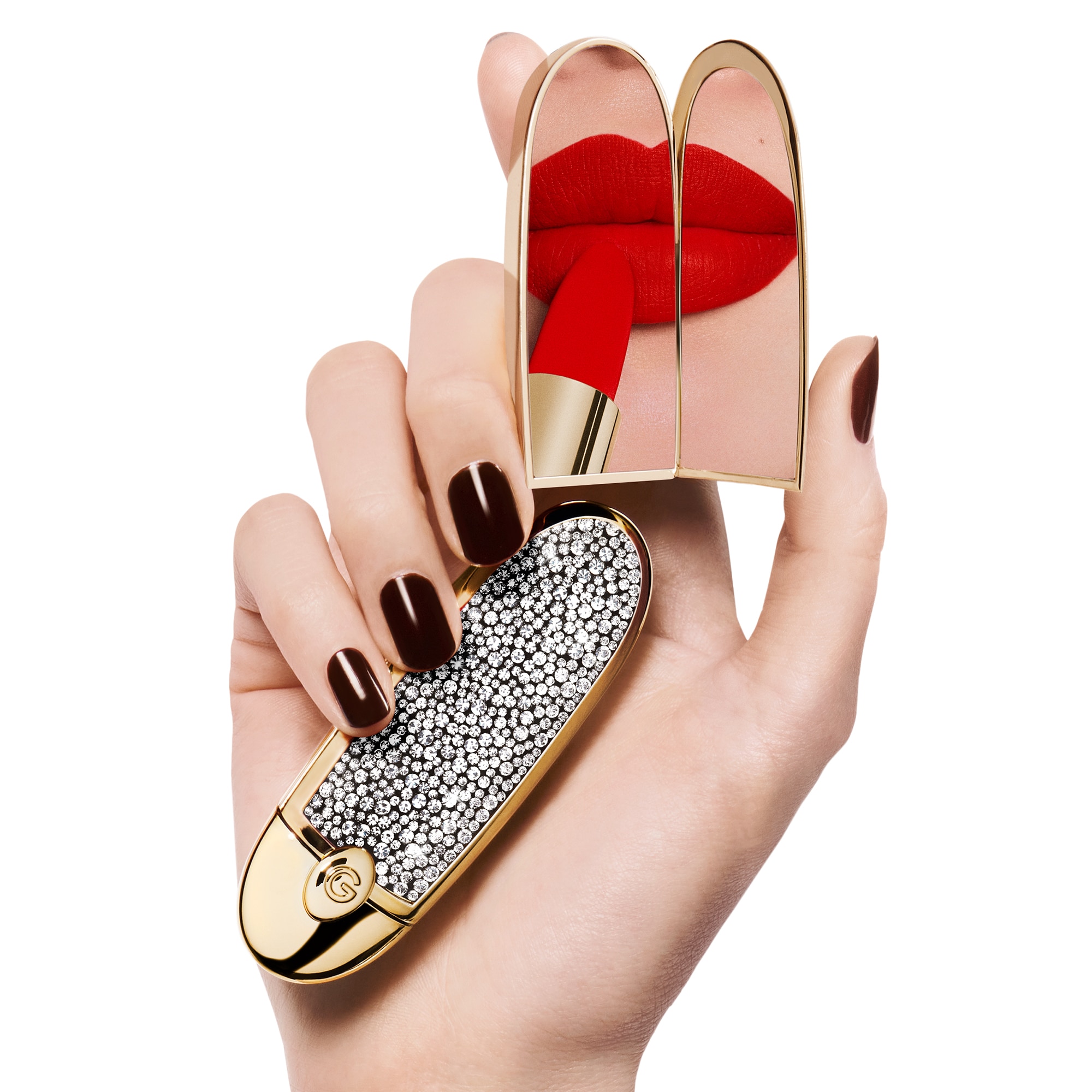 Puzdro na rúž s dvojitým zrkadielkom