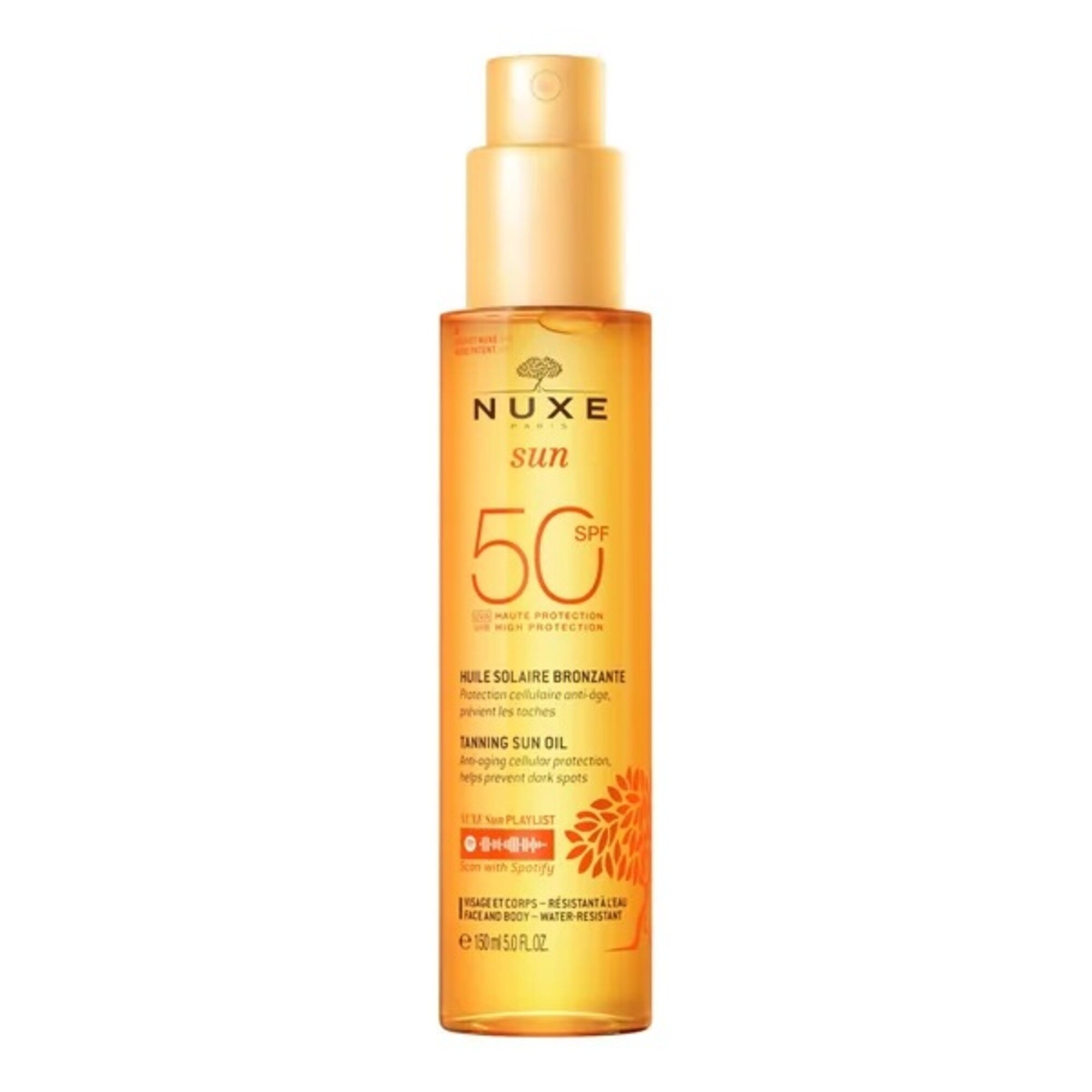 150 ML Nuxe SUN Opaľovací olej na telo s veľmi vysokou ochranou SPF 50 1 of 3