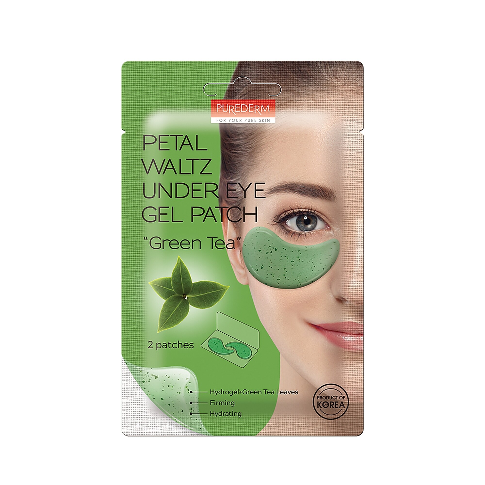 1 KS PUREDERM PETAL WALTZ UNDER EYE GEL PATCH GREEN TEA Gelové náplasti pod oči 1 of 1 Gelové náplasti pod oči