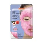 20 G PUREDERM DEEP PURIFYING BLACK O2 BUBBLE MASK PEACH Pleťová maska 1 of 1 Pleťová maska