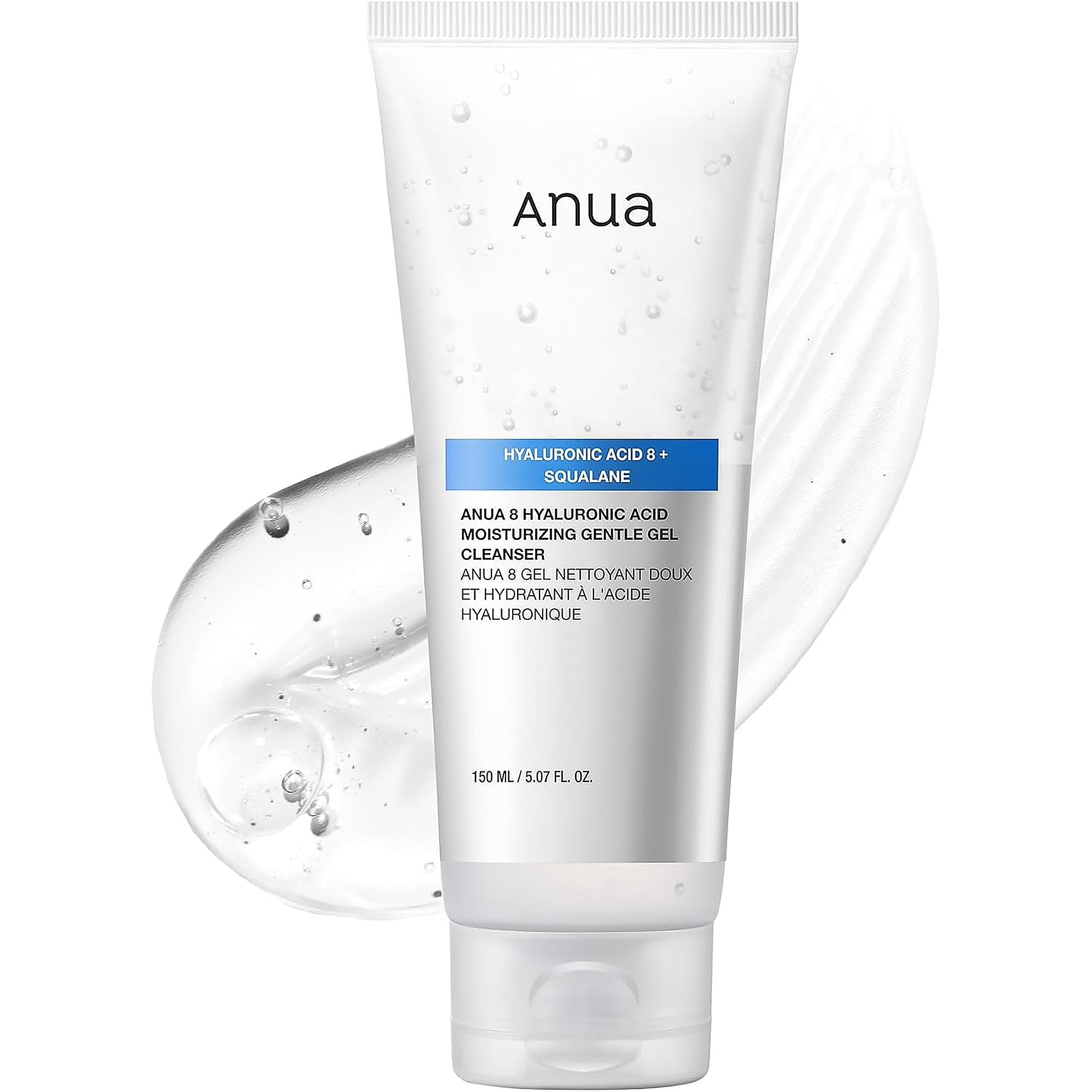 150 ML ANUA HYALURONIC ACID MOISTURIZING GENTLE GEL CLEANSER Jemný čistiaci gél s 8 druhmi kyseliny hyalurónovej  2 of 3 Jemný čistiaci gél s 8 druhmi kyseliny hyalurónovej