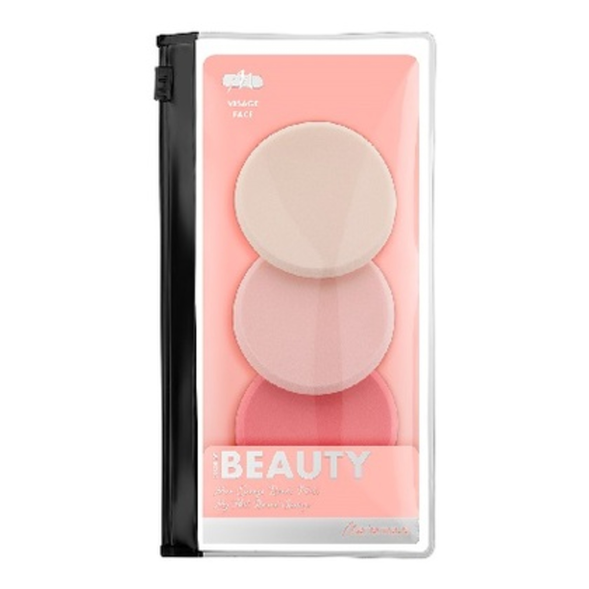 Sada okrúhlych plochých hubiek na make-up