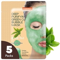 20 G PUREDERM DEEP PURIFYING BLACK O2 BUBBLE MASK GREEN TEA Pleťová maska  